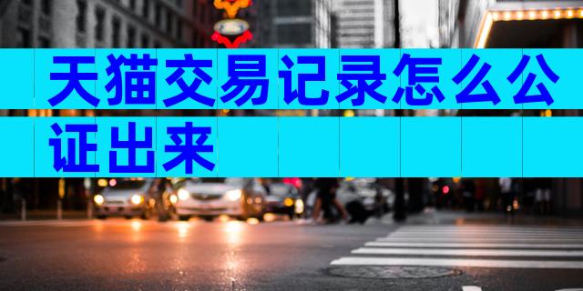 天猫交易记录怎么公证出来