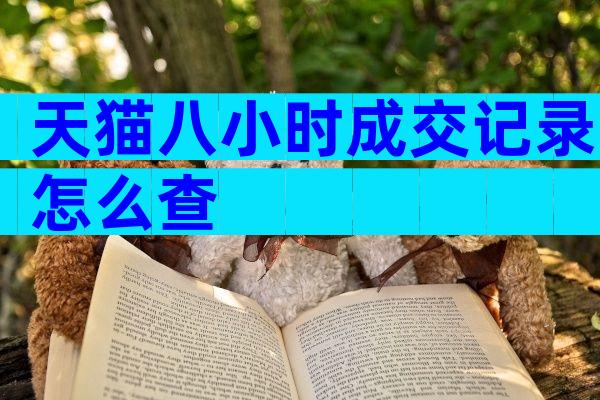 天猫八小时成交记录怎么查