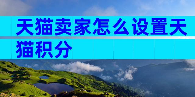 天猫卖家怎么设置天猫积分