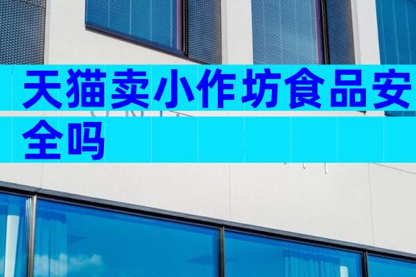 天猫卖小作坊食品安全吗