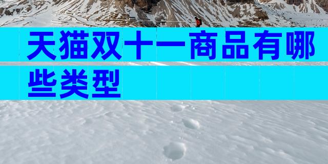 天猫双十一商品有哪些类型