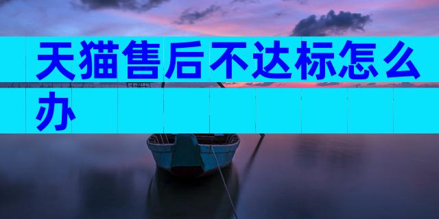 天猫售后不达标怎么办