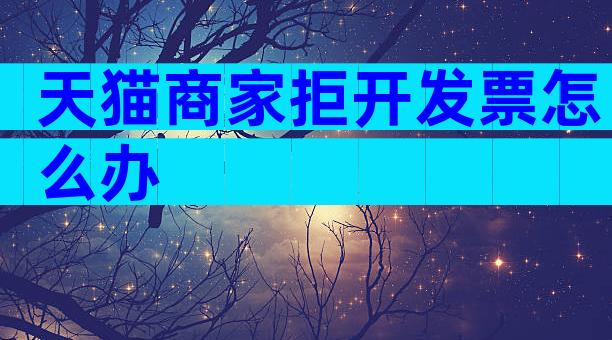 天猫商家拒开发票怎么办