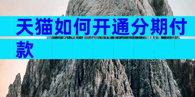 天猫如何开通分期付款
