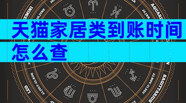 天猫家居类到账时间怎么查