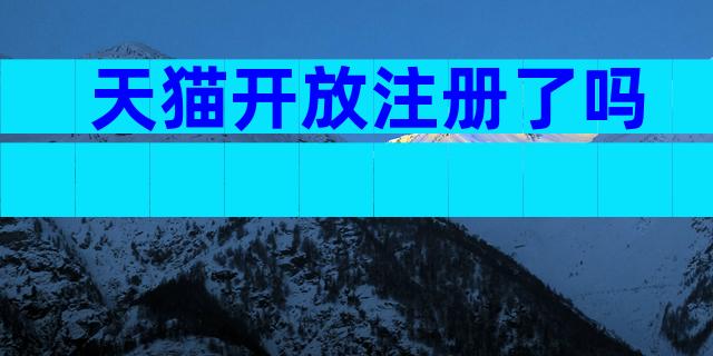 天猫开放注册了吗