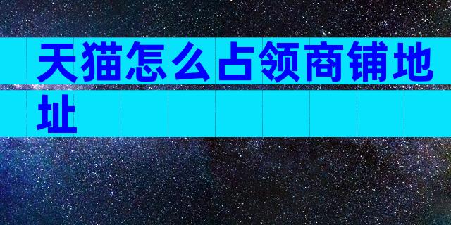 天猫怎么占领商铺地址