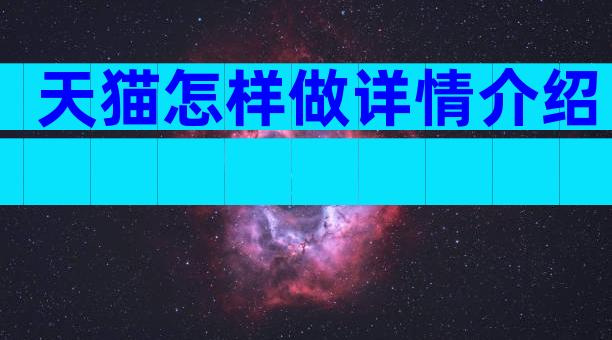 天猫怎样做详情介绍