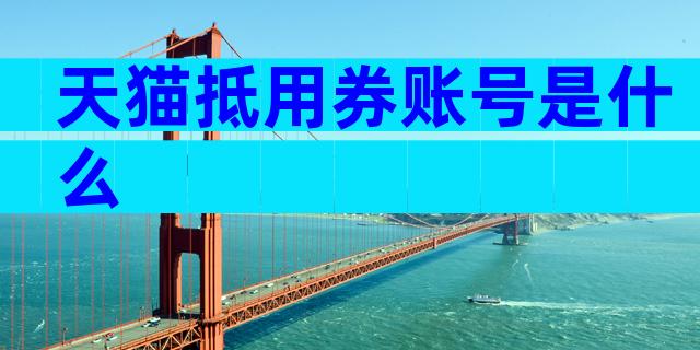 天猫抵用券账号是什么