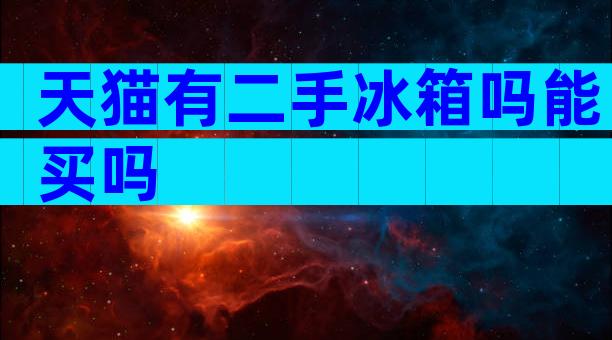 天猫有二手冰箱吗能买吗