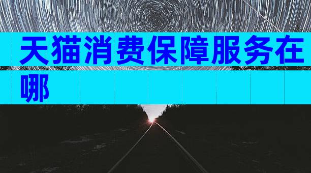 天猫消费保障服务在哪