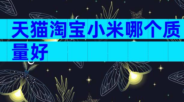 天猫淘宝小米哪个质量好