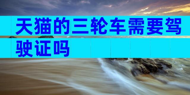 天猫的三轮车需要驾驶证吗