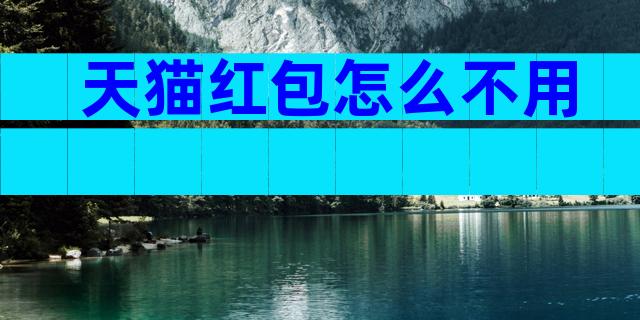 天猫红包怎么不用