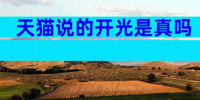 天猫说的开光是真吗