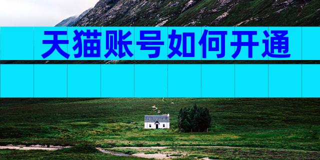 天猫账号如何开通