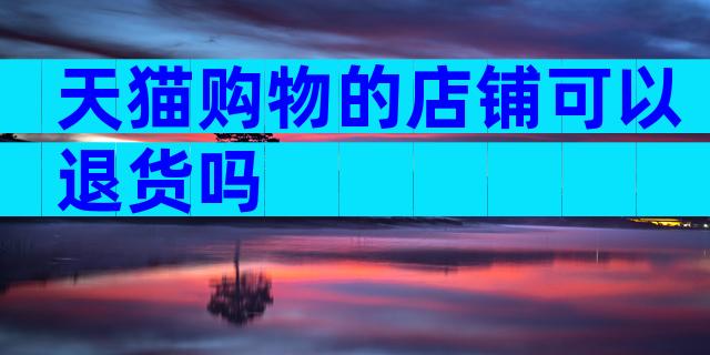 天猫购物的店铺可以退货吗
