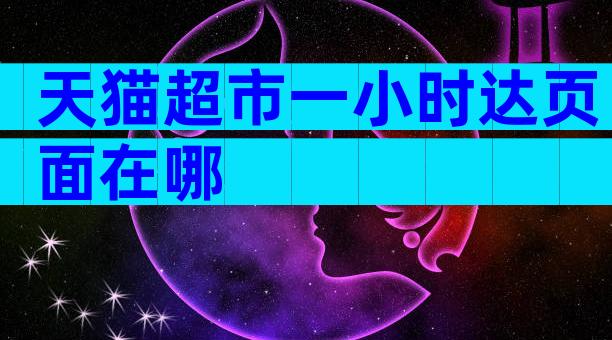 天猫超市一小时达页面在哪