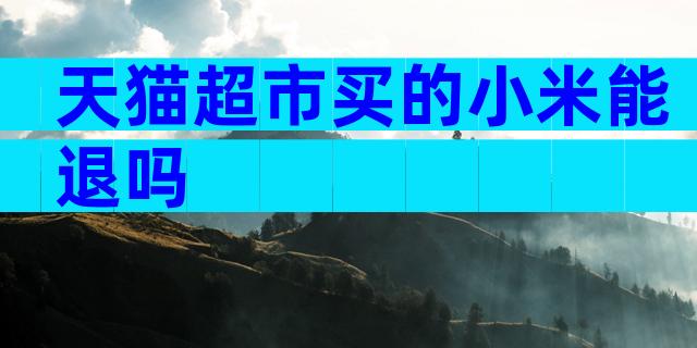 天猫超市买的小米能退吗