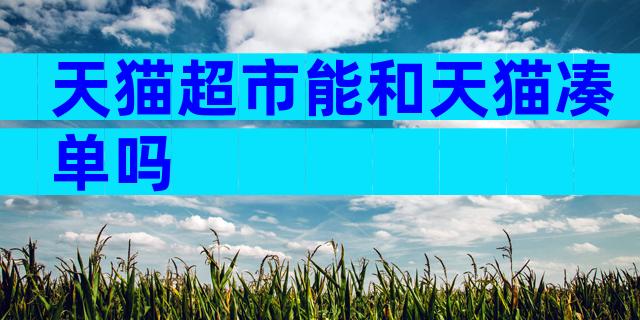 天猫超市能和天猫凑单吗