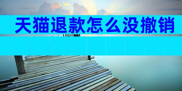 天猫退款怎么没撤销