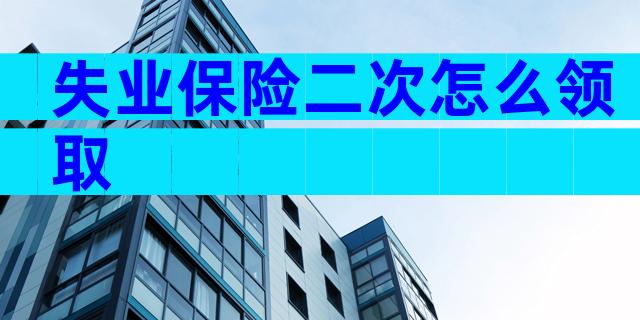 失业保险二次怎么领取
