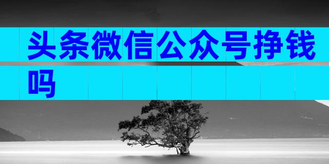 头条微信公众号挣钱吗