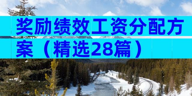 奖励绩效工资分配方案（精选28篇）