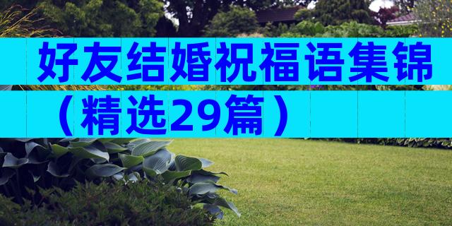 好友结婚祝福语集锦（精选29篇）