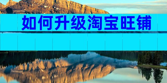 如何升级淘宝旺铺