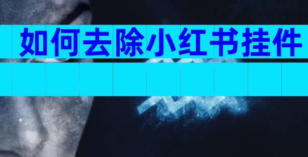 如何去除小红书挂件