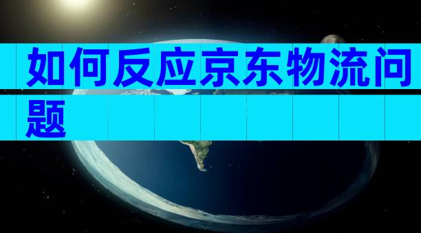 如何反应京东物流问题