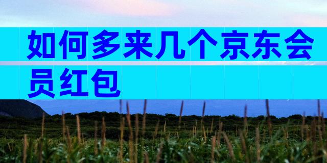 如何多来几个京东会员红包