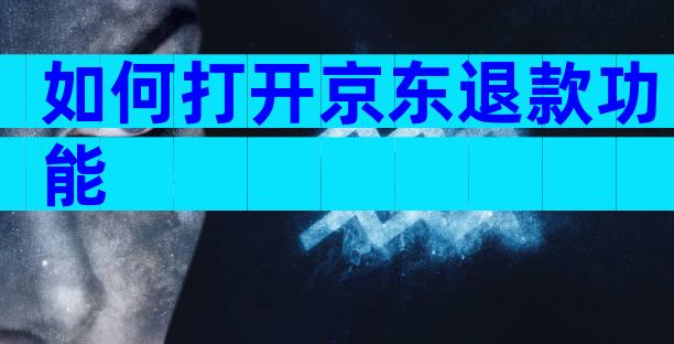 如何打开京东退款功能