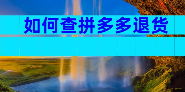 如何查拼多多退货