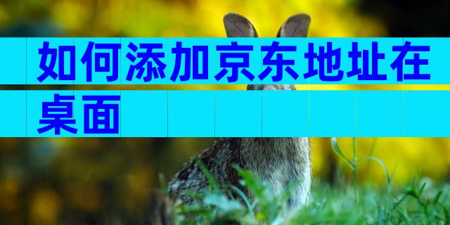 如何添加京东地址在桌面