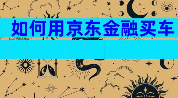 如何用京东金融买车