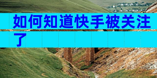 如何知道快手被关注了