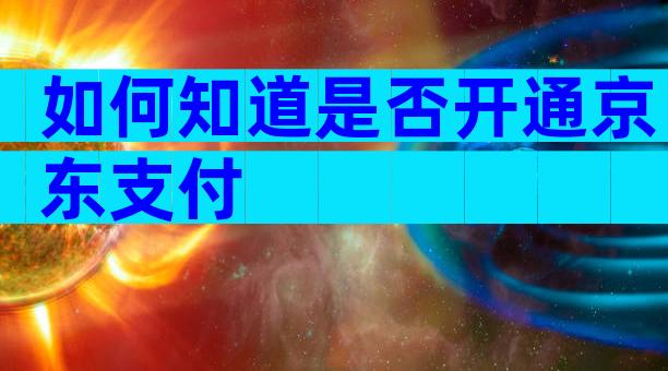 如何知道是否开通京东支付