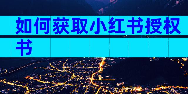 如何获取小红书授权书