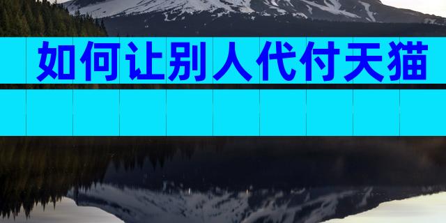 如何让别人代付天猫