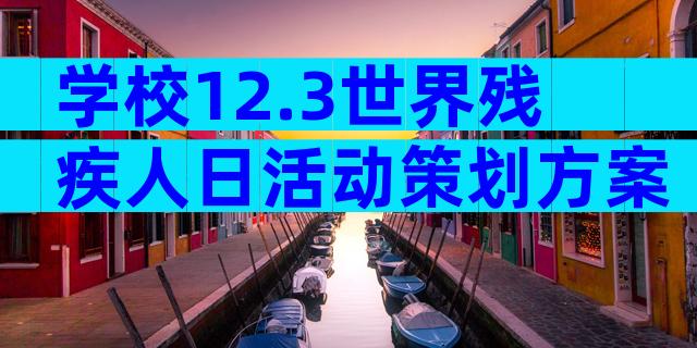 学校12.3世界残疾人日活动策划方案（精选28篇）