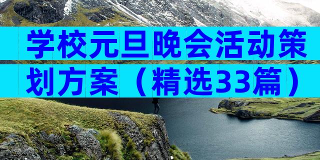 学校元旦晚会活动策划方案（精选33篇）