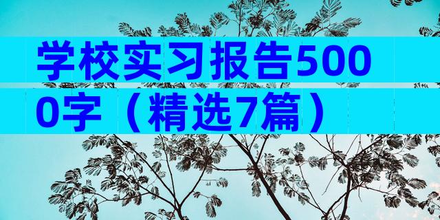 学校实习报告5000字（精选7篇）
