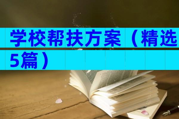 学校帮扶方案（精选5篇）