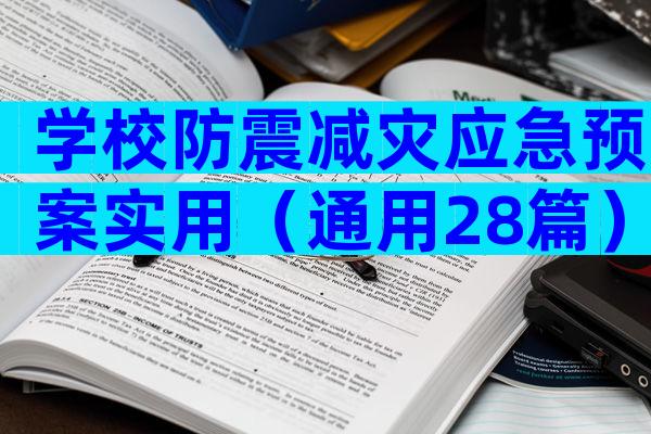 学校防震减灾应急预案实用（通用28篇）