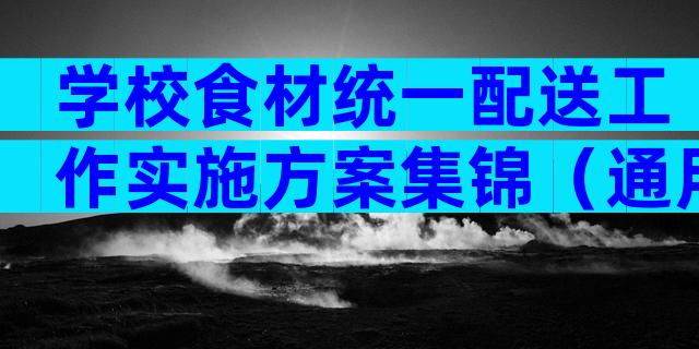 学校食材统一配送工作实施方案集锦（通用30篇）