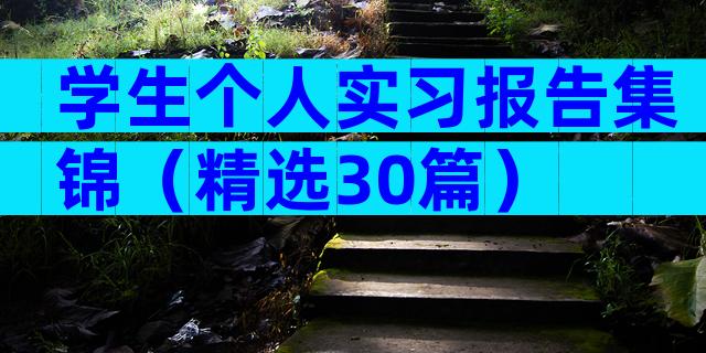 学生个人实习报告集锦（精选30篇）