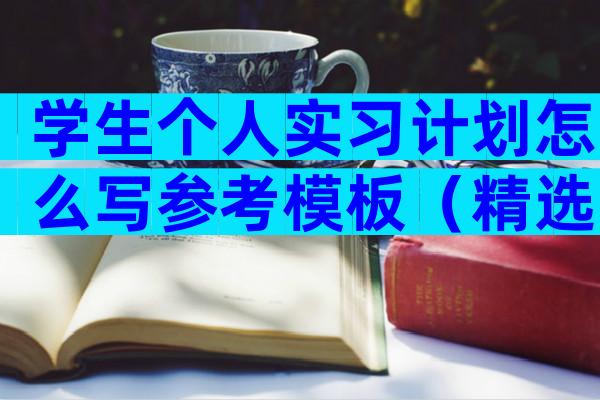 学生个人实习计划怎么写参考模板（精选3篇）