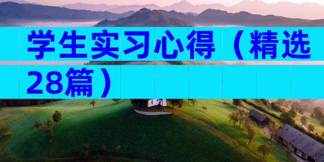 学生实习心得（精选28篇）